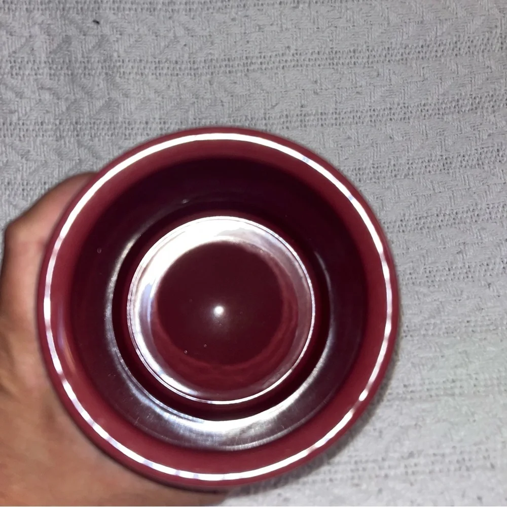 Longaberger Salt Crock Pottery Woven Traditions Canister With Lid / Coaster